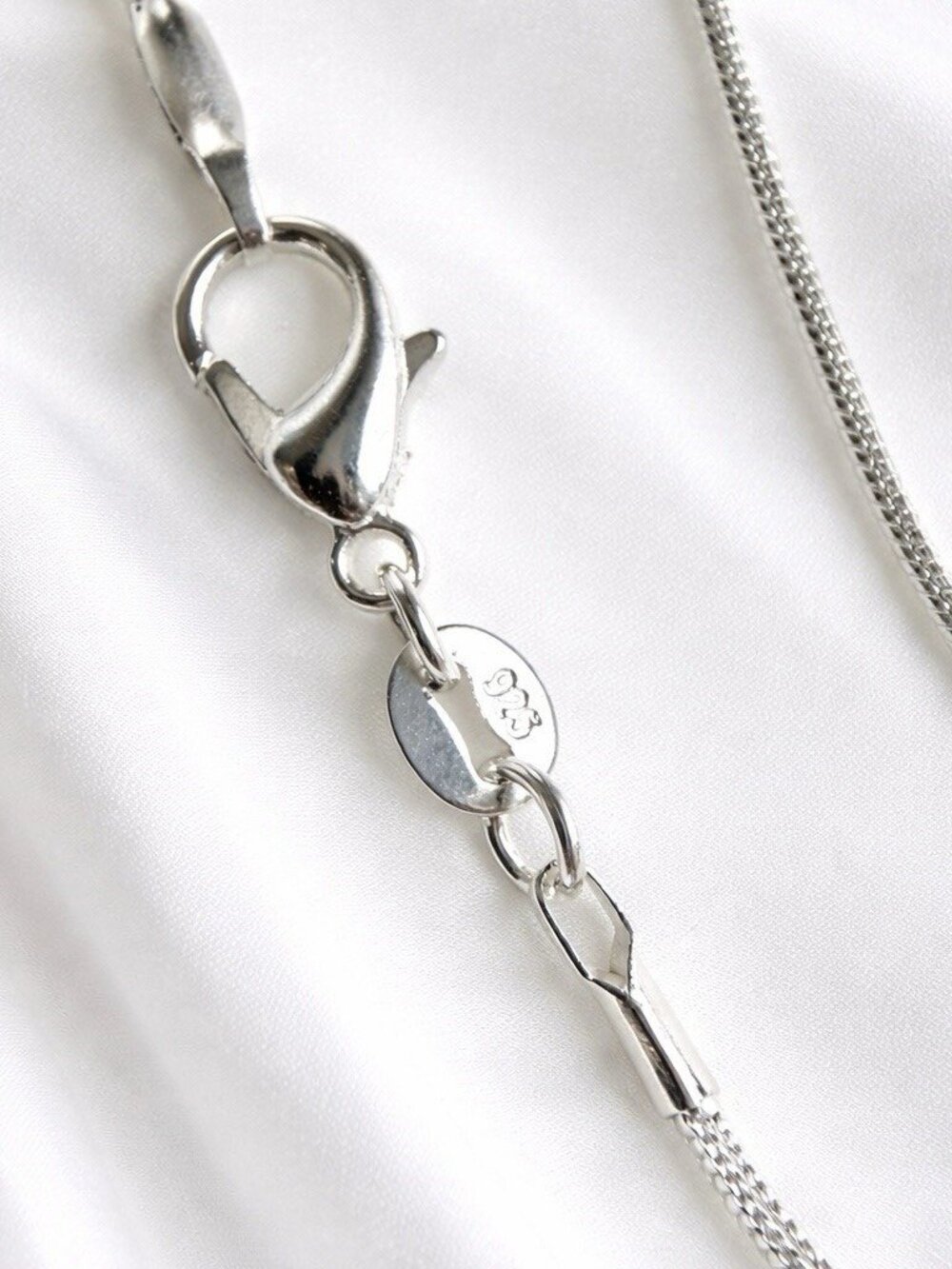 Sterling Silver Opal Pendant Necklace 18 Inch - Picture 6 of 8